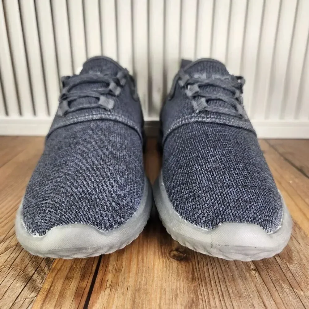 Mens 10 Hey Dude Relay Sox Dark Grey Casual Lace Up Low Comfort Sneakers Shoes